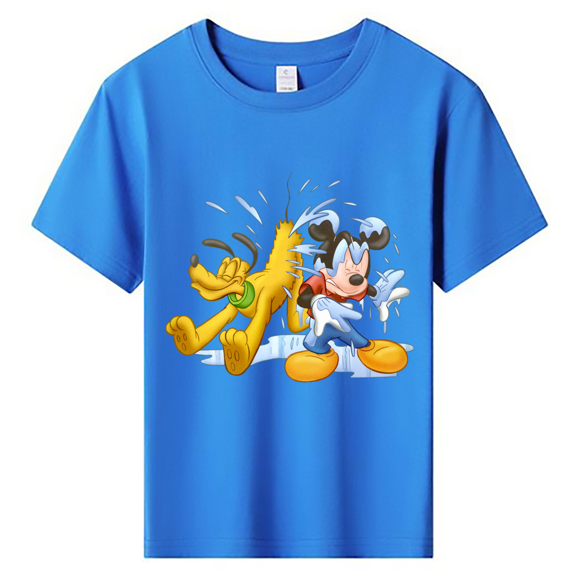 ミッキーマウス Mickey Mouse 綿100％キッズTシャツ（フロントプリント）